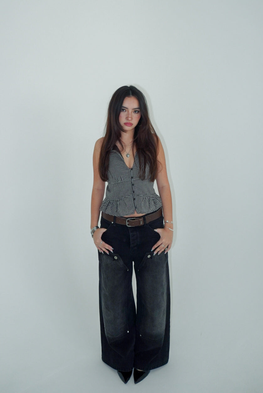 "double knee" denim