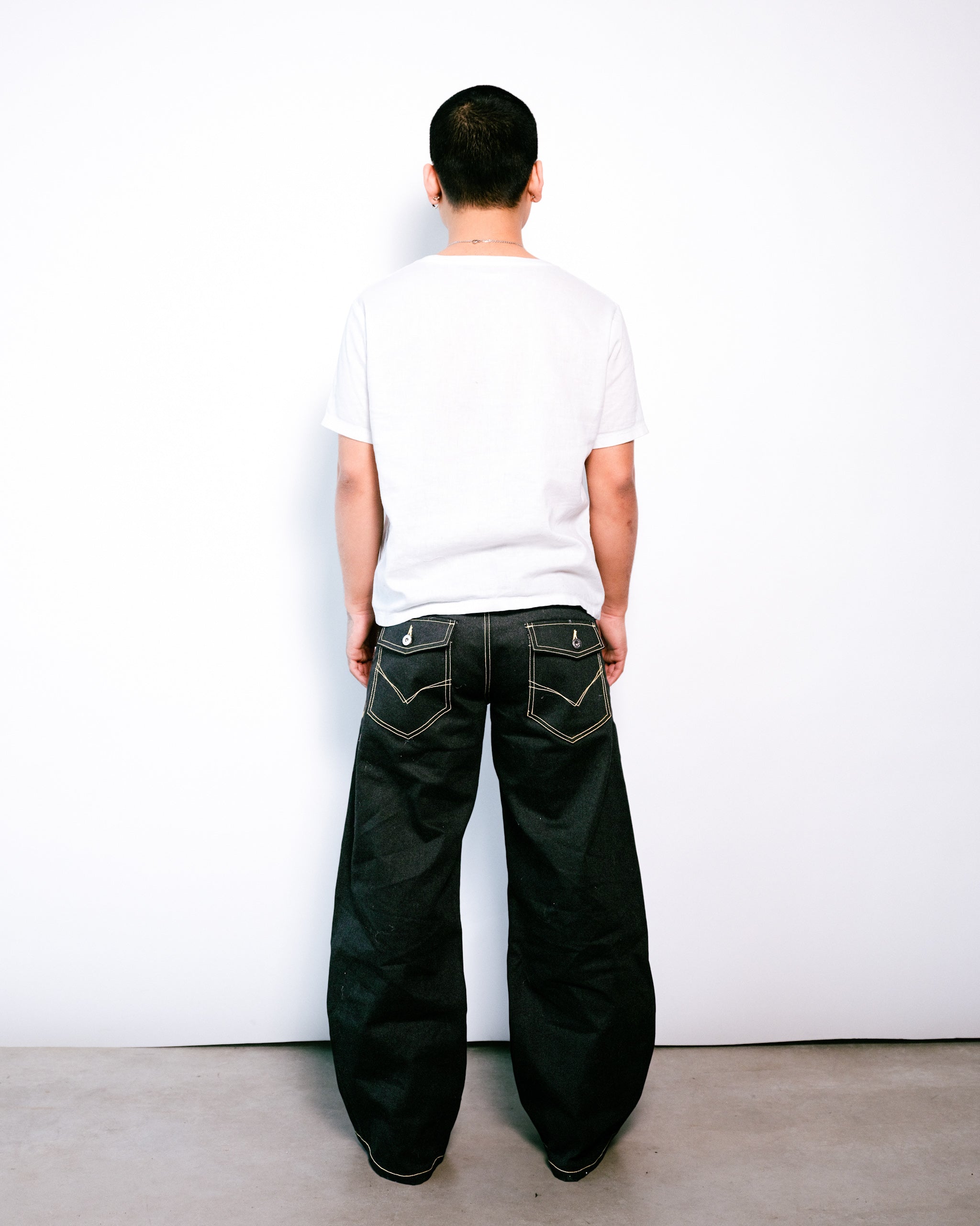 "Arrowback" Selvedge Denim - JET BLACK V2